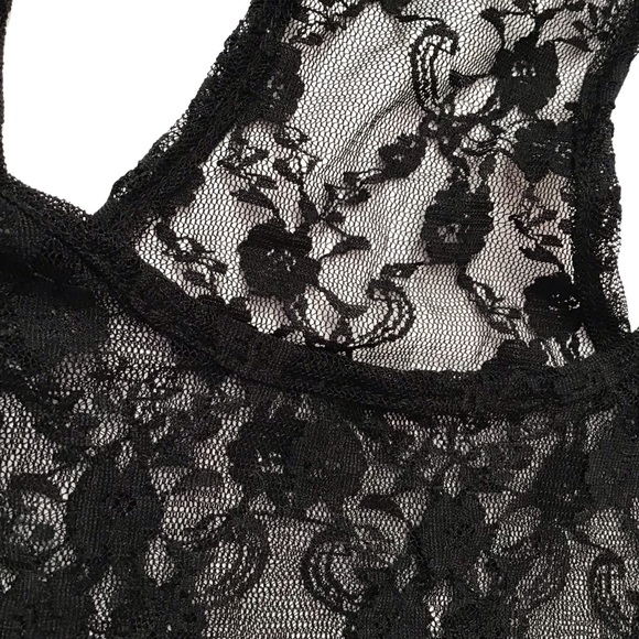GARAGE | BLACK LACE RACERBACK TANK | SIZE MED - Picture 3 of 6
